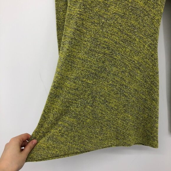 T By Alexander Wang marled yellow LS bodycon mini dress  drape twist back - Picture 12 of 16